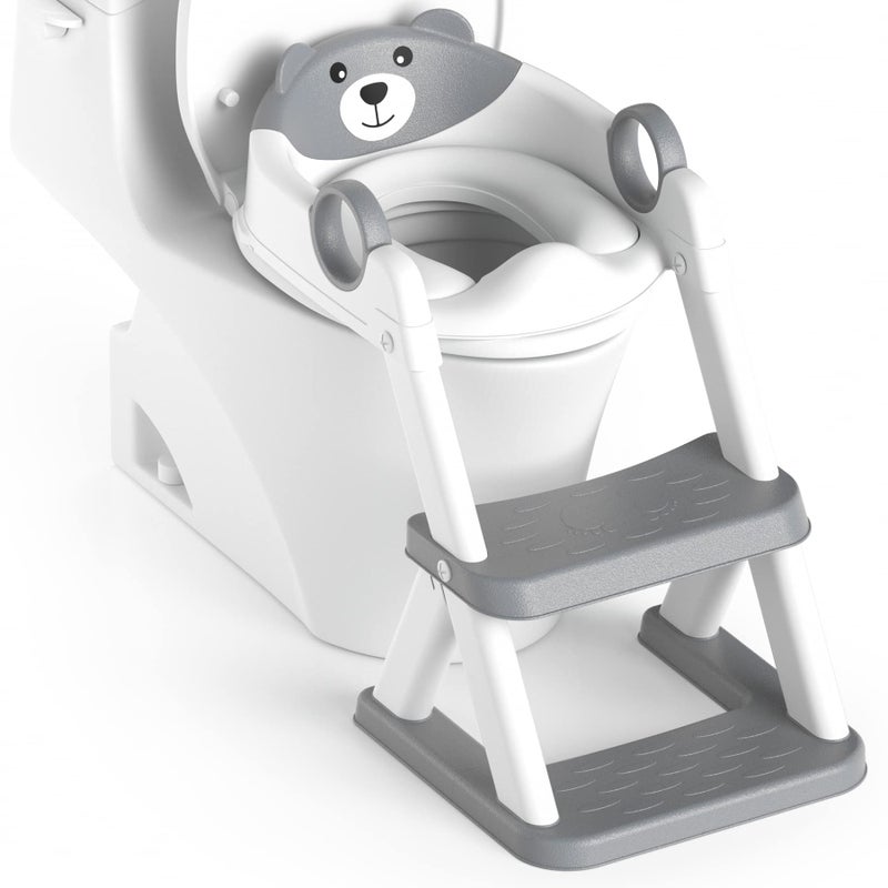 Rabb 1st Potty Training Seat, Upgrade Toddler Toilet Seat for Kids Boys Girls, 2 in 1 Potty Training Toilet, Splash Guard Anti-Slip Pad Step Stool - Image 1